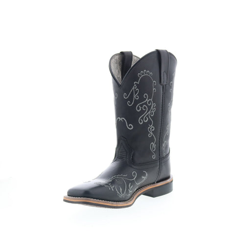 Smoky Mountain Boots Marilyn 6843 Womens Black Leather Slip On Western Boots