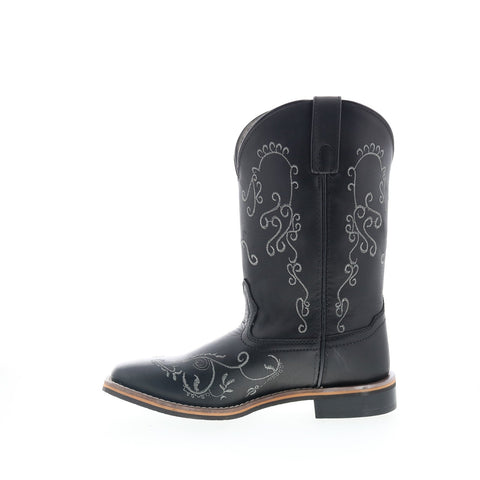 Smoky Mountain Boots Marilyn 6843 Womens Black Leather Slip On Western Boots
