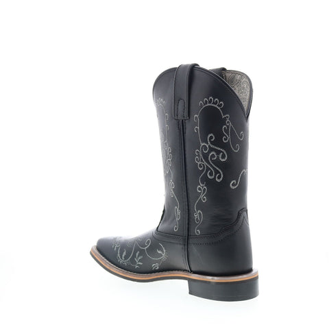 Smoky Mountain Boots Marilyn 6843 Womens Black Leather Slip On Western Boots