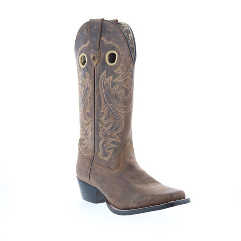 Smoky Mountain Boots Wilma 6864 Womens Brown Leather Slip On Western Boots
