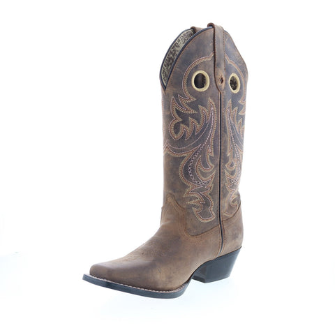 Smoky Mountain Boots Wilma 6864 Womens Brown Leather Slip On Western Boots