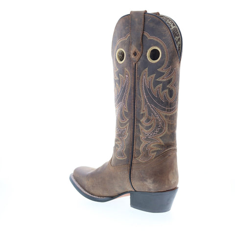 Smoky Mountain Boots Wilma 6864 Womens Brown Leather Slip On Western Boots