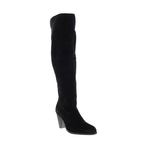 Diba True Money Maker 68718 Womens Black Suede Slip On Knee High Boots