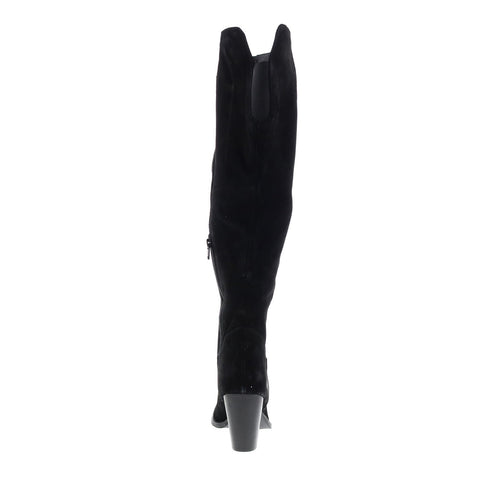 Diba True Money Maker 68718 Womens Black Suede Slip On Knee High Boots