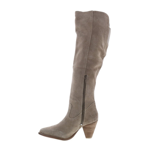 Diba True Money Maker 68718 Womens Brown Suede Slip On Knee High Boots