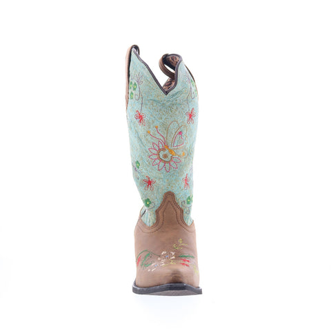 Smoky Mountain Boots Autumn 6960 Womens Brown Leather Slip On Western Boots