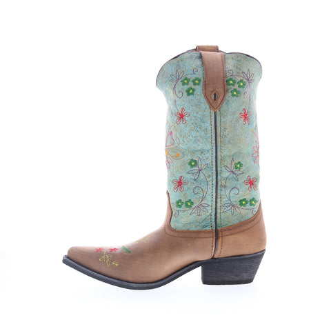 Smoky Mountain Boots Autumn 6960 Womens Brown Leather Slip On Western Boots