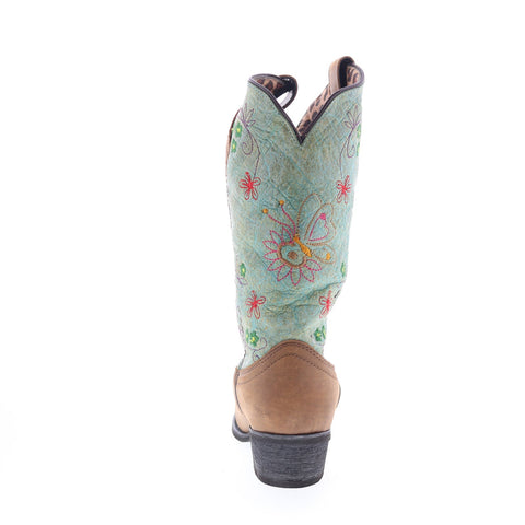 Smoky Mountain Boots Autumn 6960 Womens Brown Leather Slip On Western Boots