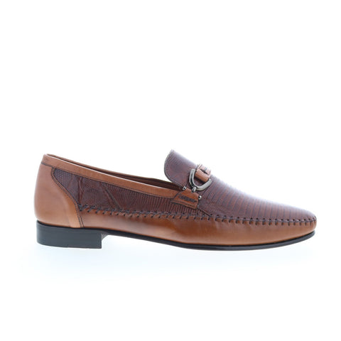 Mezlan Genuine Lizard Moccasin Loafer 6987-L Mens Brown Loafers Casual Shoes