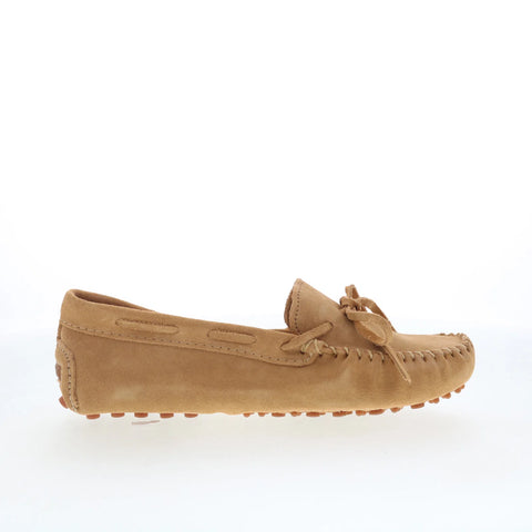 Minnetonka Classic Driver 698T Womens Brown Suede Loafer Flats Shoes