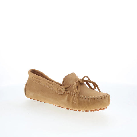 Minnetonka Classic Driver 698T Womens Brown Suede Loafer Flats Shoes
