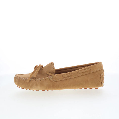 Minnetonka Classic Driver 698T Womens Brown Suede Loafer Flats Shoes