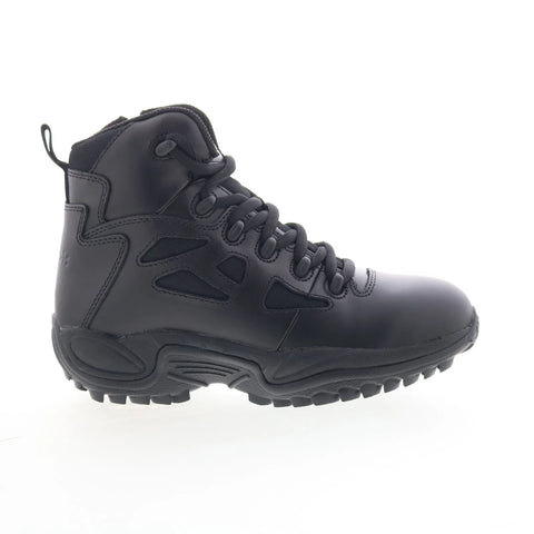 Reebok Work 6" Stealth Side Zipper Soft Toe Mens Black Wide Tactical Boots