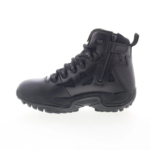 Reebok Work 6" Stealth Side Zipper Soft Toe Mens Black Wide Tactical Boots