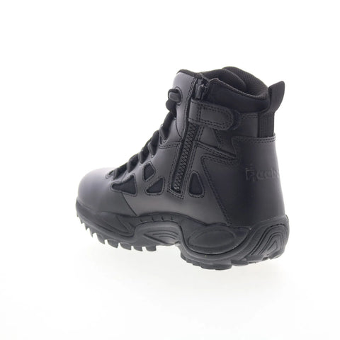 Reebok Work 6" Stealth Side Zipper Soft Toe Mens Black Wide Tactical Boots