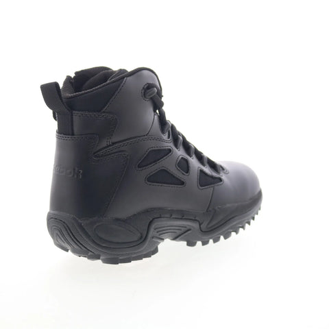 Reebok Work 6" Stealth Side Zipper Soft Toe Mens Black Wide Tactical Boots