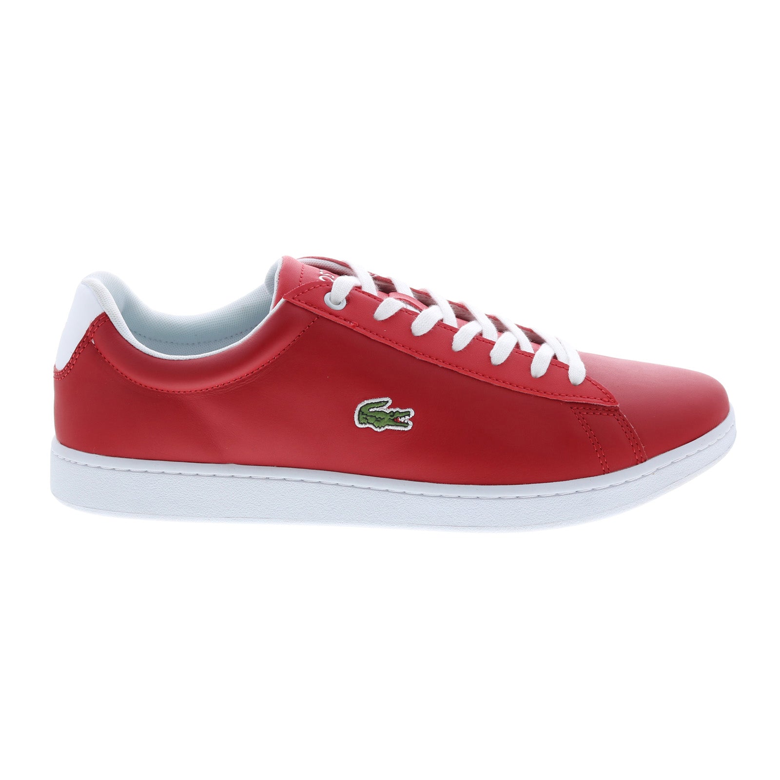 Lacoste Hydez 0721 1 P Sma Mens Red Leather Sneakers - Ruze Shoes