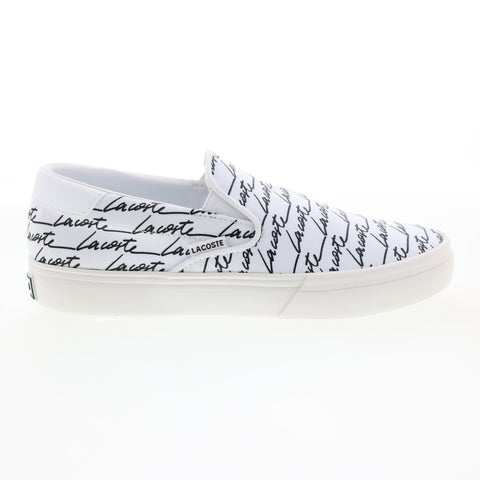 Lacoste Jump Serve Slip 07221 Womens White Canvas Lifestyle Sneakers Shoes