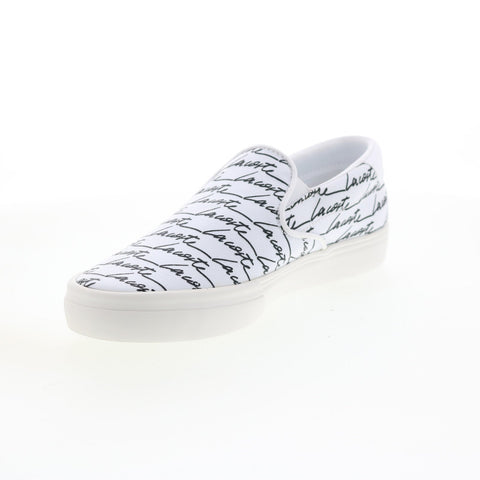Lacoste Jump Serve Slip 07221 Womens White Canvas Lifestyle Sneakers Shoes