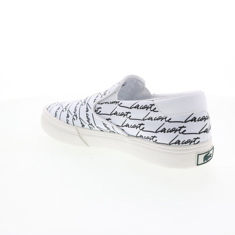 Lacoste Jump Serve Slip 07221 Womens White Canvas Lifestyle Sneakers Shoes