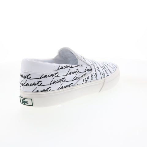 Lacoste Jump Serve Slip 07221 Womens White Canvas Lifestyle Sneakers Shoes