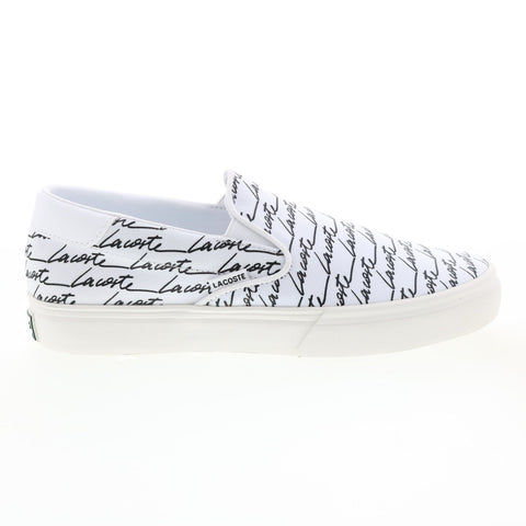 Lacoste Jump Serve Slip 07224 Mens White Canvas Lifestyle Sneakers Shoes