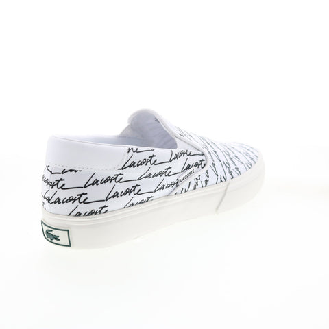 Lacoste Jump Serve Slip 07224 Mens White Canvas Lifestyle Sneakers Shoes