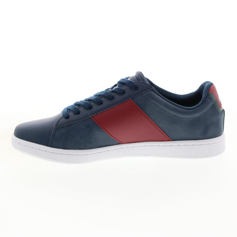 Lacoste Carnaby EVO CGR 2224 Mens Blue Leather Lifestyle Sneakers Shoes