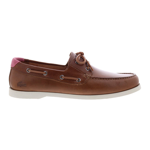 Lacoste Caspian 123 1 CMA Mens Brown Leather Loafers & Slip Ons Boat S - Ruze Shoes Lacoste Caspian 123 1 CMA Mens Brown Leather Loafers & Slip Ons Boat S - Ruze Shoes