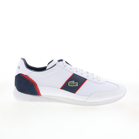 Lacoste Angular 123 2 CMA Mens White Leather Lifestyle Sneakers Shoes
