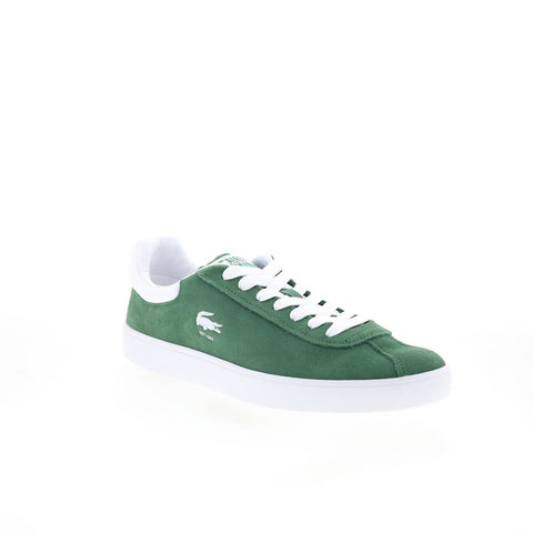 Lacoste Baseshot 223 1 SMA Mens Green Leather Lifestyle Sneakers Shoes