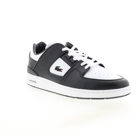 Lacoste Court Cage 223 3 SMA Mens Black Leather Lifestyle Sneakers Shoes