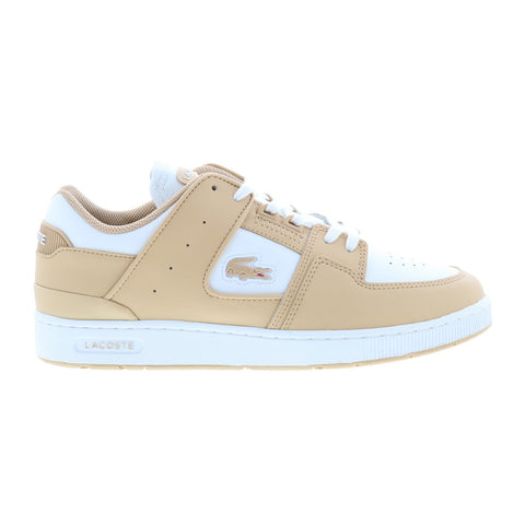 Lacoste Court Cage 124 1 SMA Mens Brown Leather Lifestyle Sneakers Shoes
