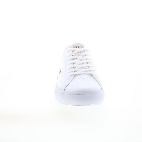 Lacoste Powercourt 124 2 SMA Mens White Leather Lifestyle Sneakers Shoes