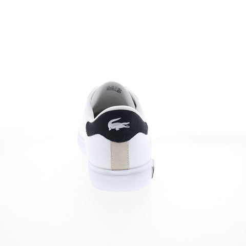 Lacoste Powercourt 124 2 SMA Mens White Leather Lifestyle Sneakers Shoes