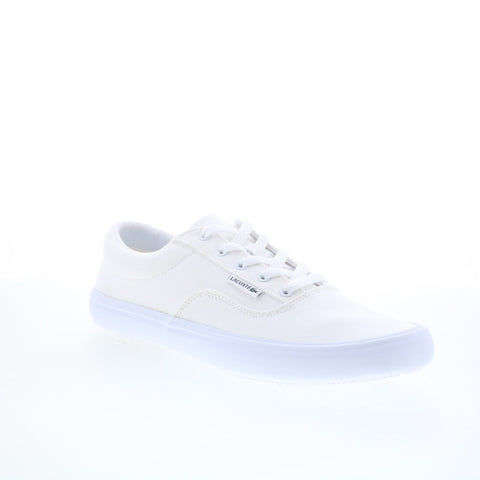 Lacoste Lace Base 224 1 CMA Mens White Canvas Lifestyle Sneakers Shoes