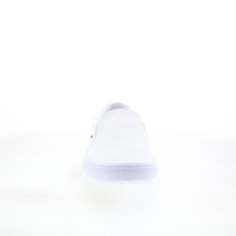 Lacoste Slip-On Base 224 1 CMA Mens White Leather Lifestyle Sneakers Shoes