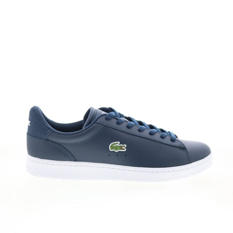 Lacoste Carnaby Set 224 1 SMA Mens Blue Leather Lifestyle Sneakers Shoes
