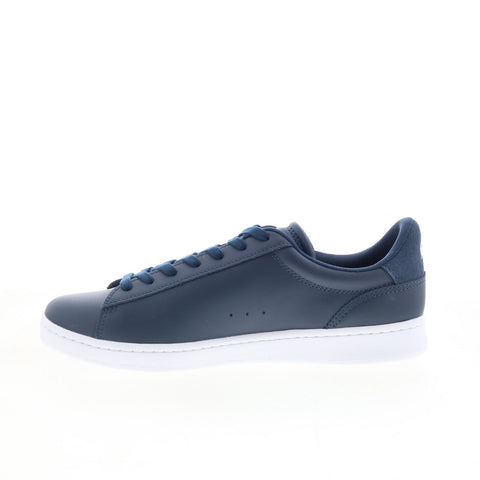 Lacoste Carnaby Set 224 1 SMA Mens Blue Leather Lifestyle Sneakers Shoes
