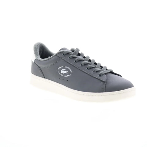 Lacoste Carnaby Set 224 2 SMA Mens Gray Leather Lifestyle Sneakers Shoes