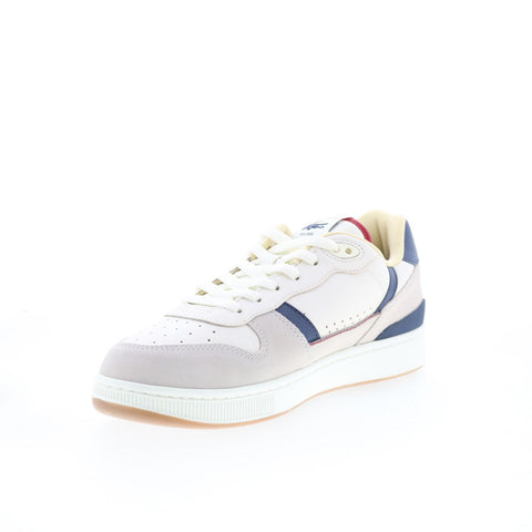 Lacoste T-Clip Set 224 9 SMA Mens Beige Leather Lifestyle Sneakers Shoes