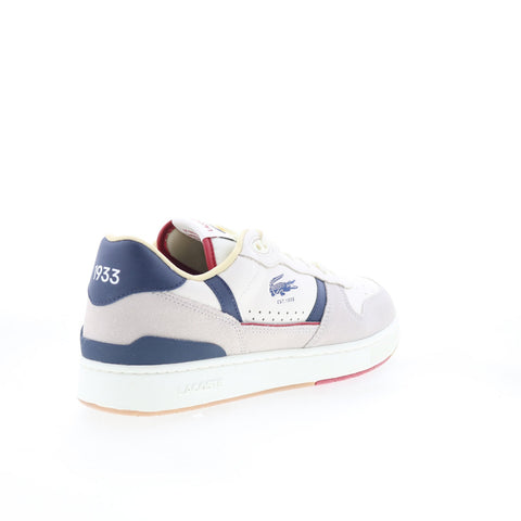 Lacoste T-Clip Set 224 9 SMA Mens Beige Leather Lifestyle Sneakers Shoes
