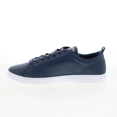 Lacoste Court Base 224 1 SMA Mens Blue Leather Lifestyle Sneakers Shoes