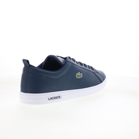 Lacoste Court Base 224 1 SMA Mens Blue Leather Lifestyle Sneakers Shoes