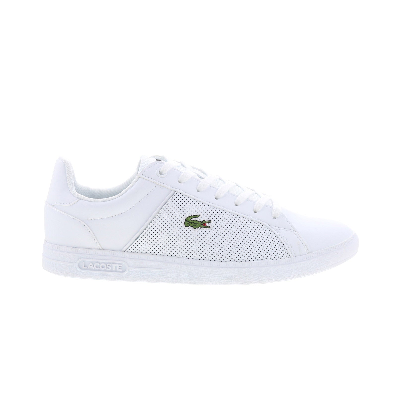 Lacoste Lite Base 224 1 SMA Mens White Leather Lifestyle Sneakers