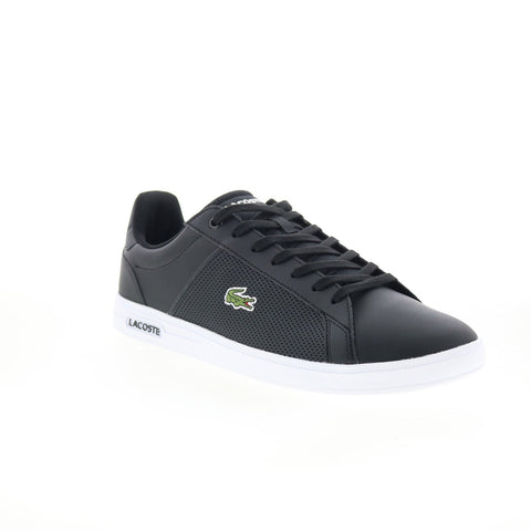 Lacoste Lite Base 224 1 SMA Mens Black Leather Lifestyle Sneakers Shoes