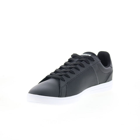 Lacoste Lite Base 224 1 SMA Mens Black Leather Lifestyle Sneakers Shoes
