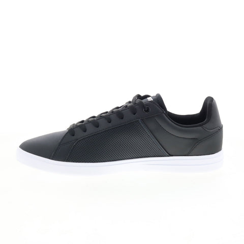 Lacoste Lite Base 224 1 SMA Mens Black Leather Lifestyle Sneakers Shoes