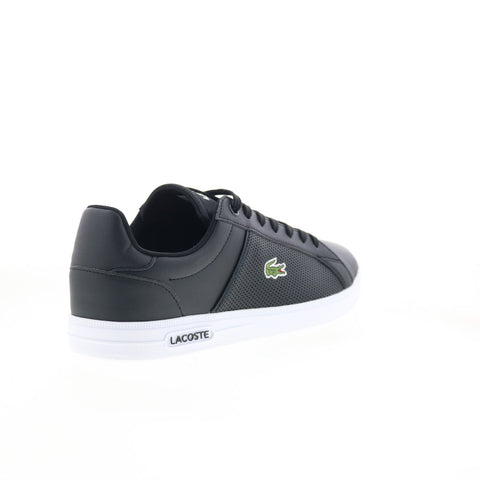 Lacoste Lite Base 224 1 SMA Mens Black Leather Lifestyle Sneakers Shoes