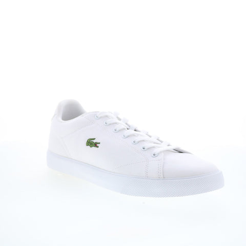 Lacoste Lerond Set 125 1 CMA Mens White Canvas Lifestyle Sneakers Shoes